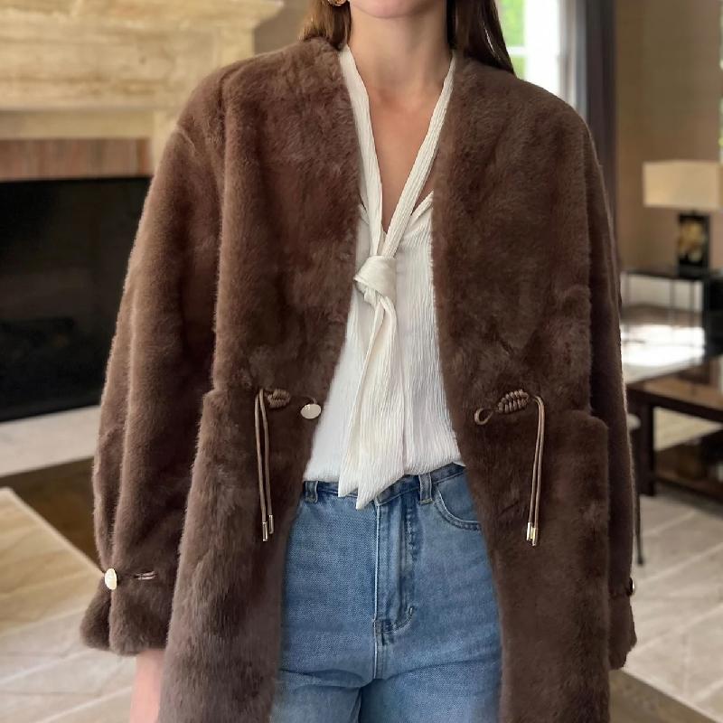 （Free Shipping✔️）Elegant Eco-friendly Fur Coat