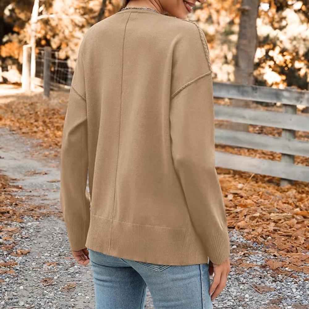 Khaki Plain Long Sleeve Cardigan