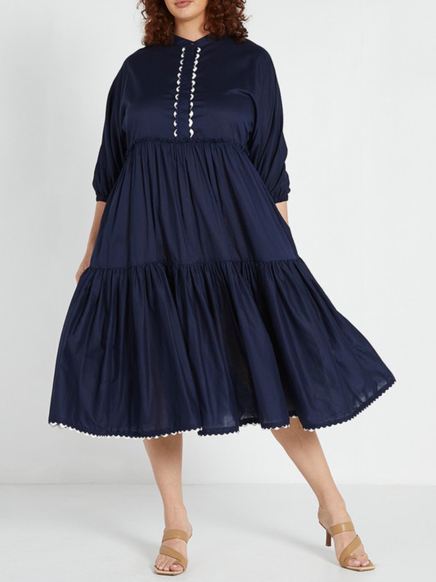 Plus Size Loose Midi Dress