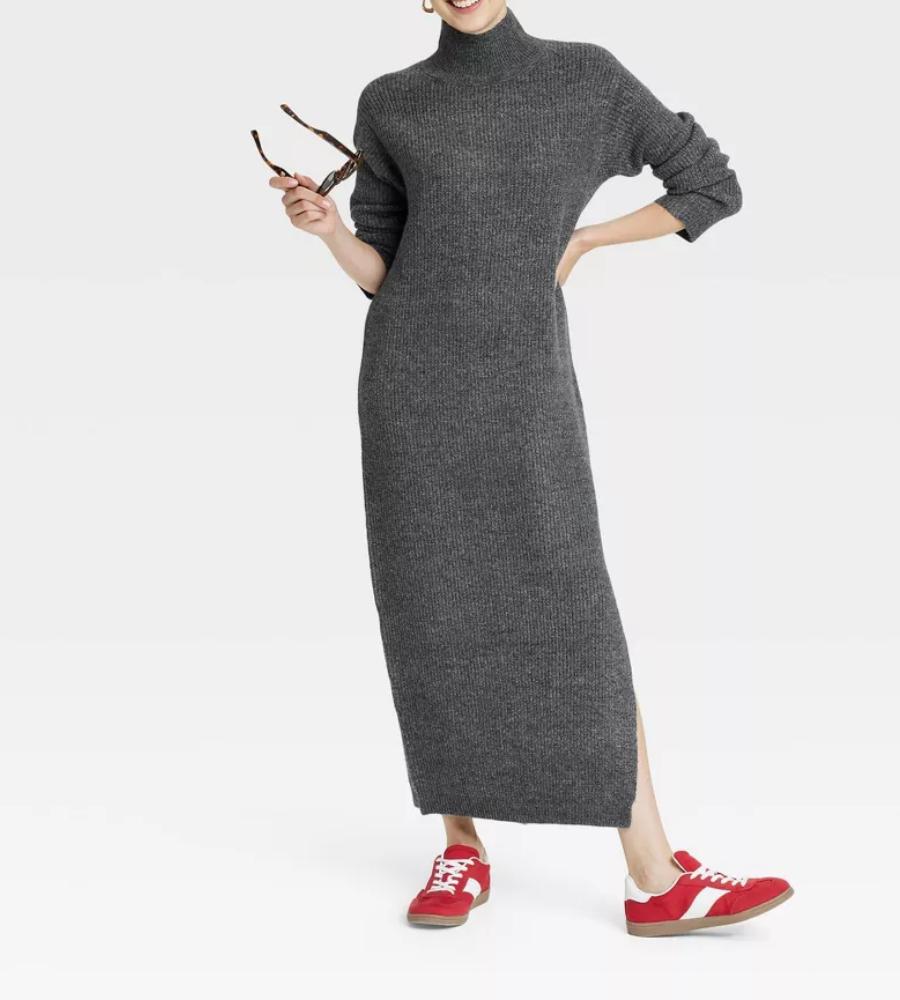 Women's Long Sleeve Maxi Sweater Dress