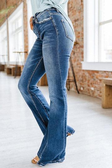 Versatile Paneled Flared Jeans