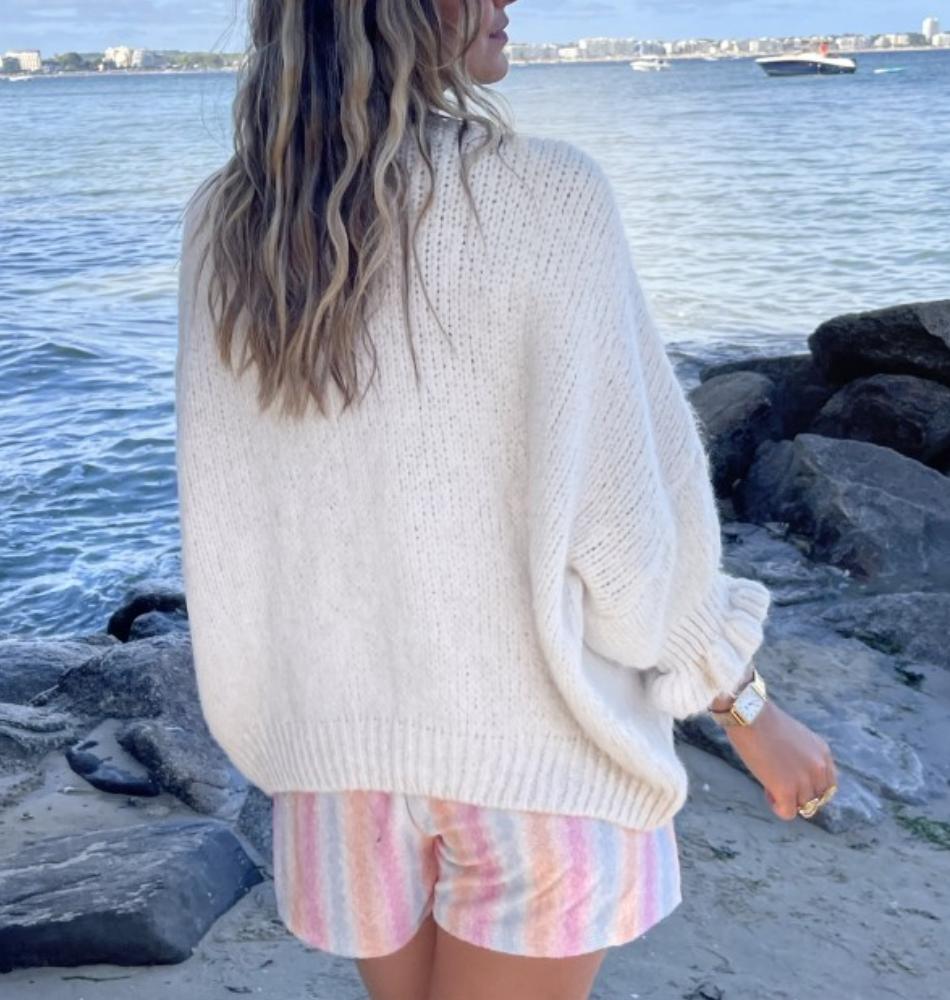 Chic Plain 3/4 Sleeve Sweater