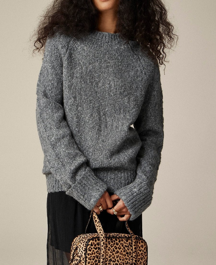 Stylish Cuffed Mockneck Sweater