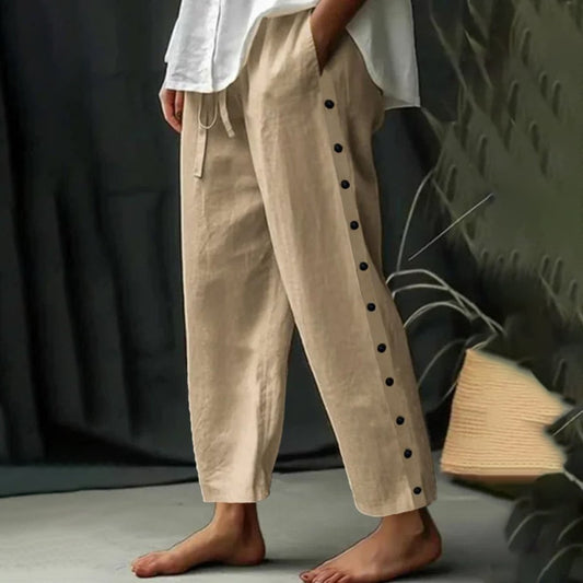 Fresh Plain Yellow Side Pocket Pants