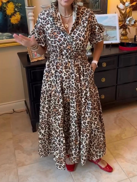 Stylish Leopard Print Maxi Dress (Buy 2 Free Shipping✔️)