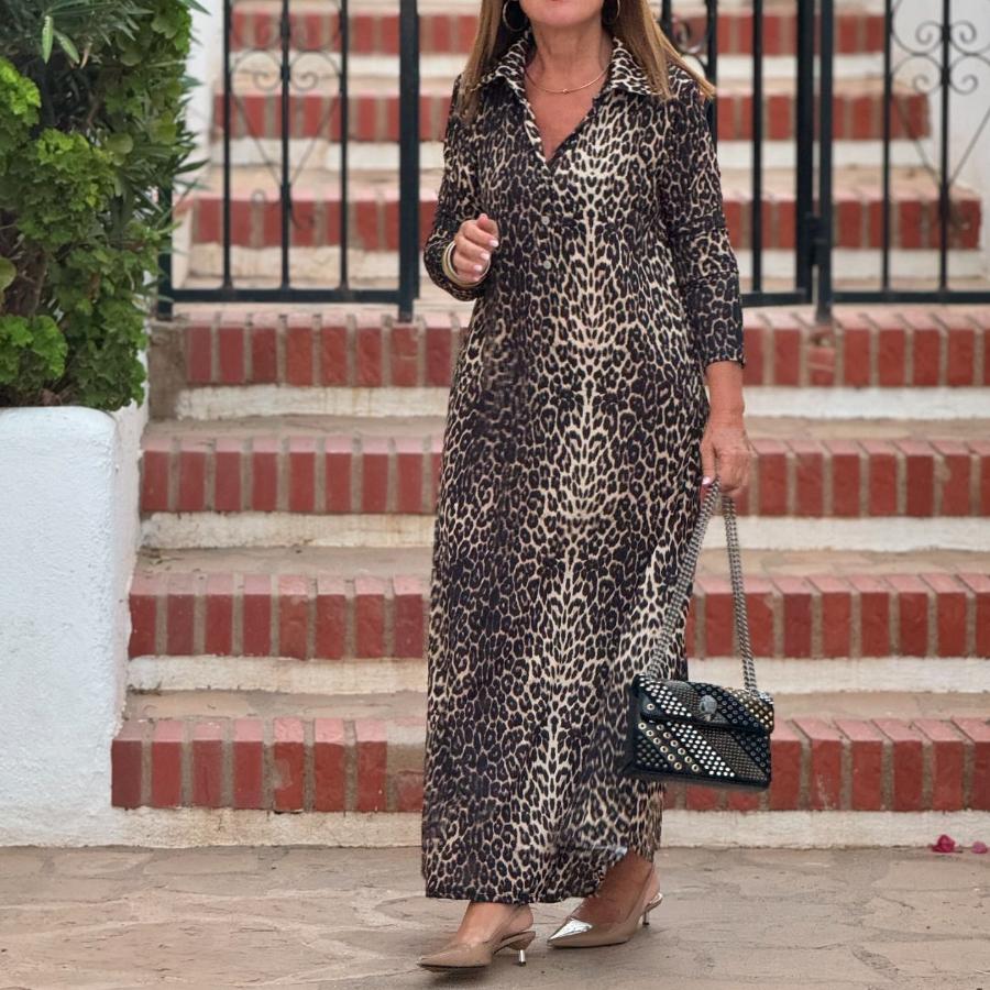 Chic Leopard Maxi Dress