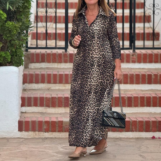 Chic Leopard Maxi Dress