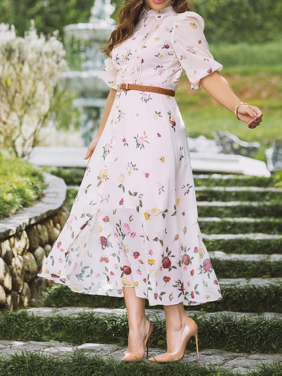 Chiffon Floral Maxi Dress