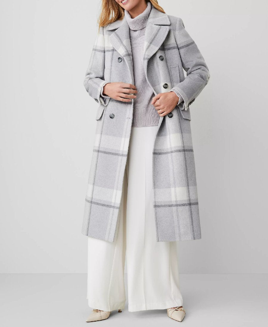 Chic Plaid Peacoat