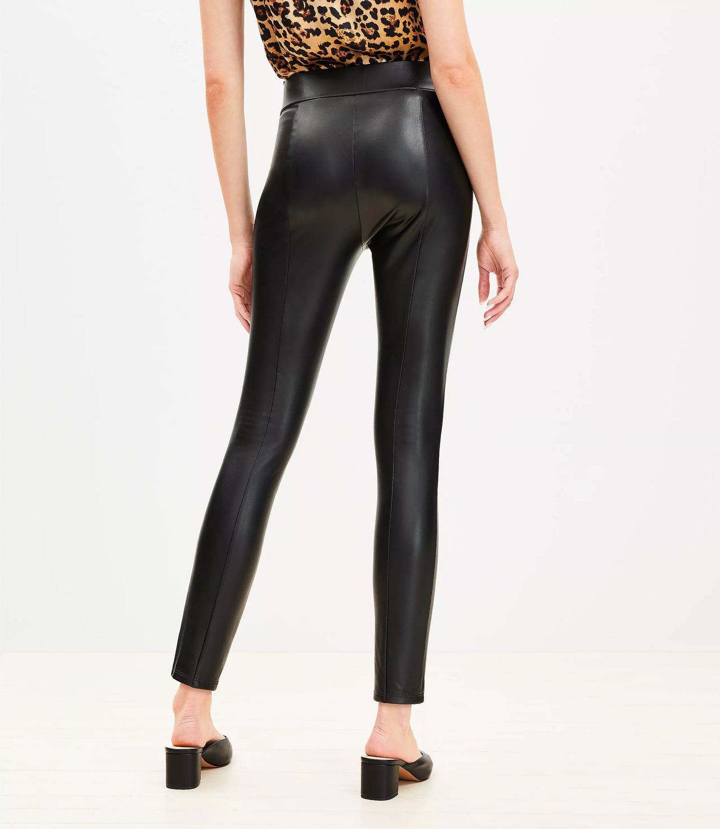 High Waisted Faux Leather Leggings