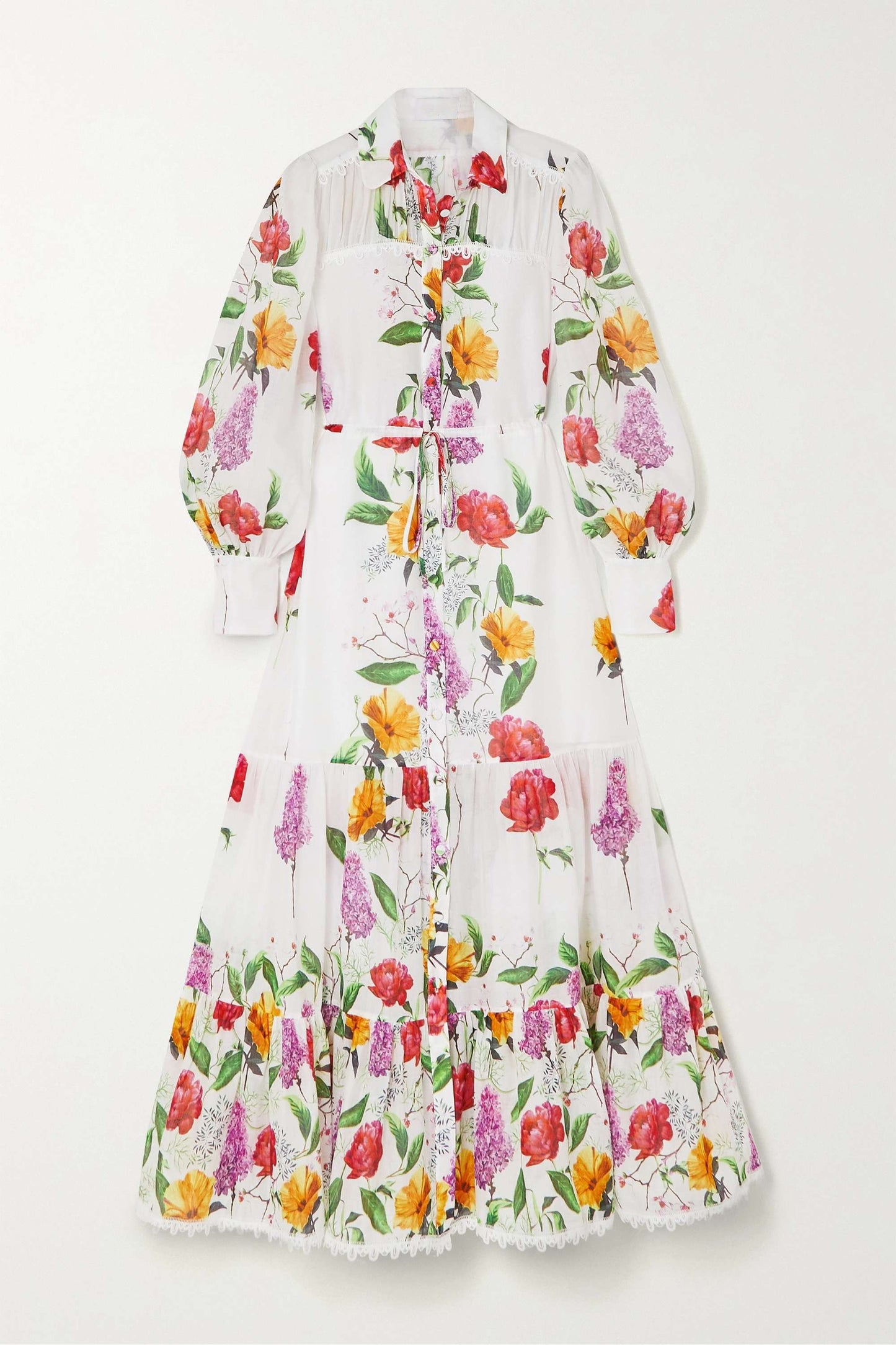 Tiered Floral Long Sleeve Maxi Dress