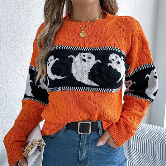 Stunning Orange Round Neck Sweater