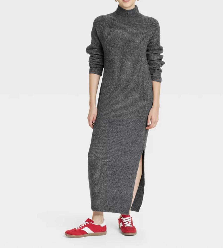 Women's Long Sleeve Maxi Sweater Dress